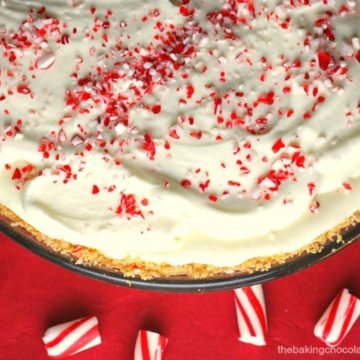 white chocolate peppermint pie