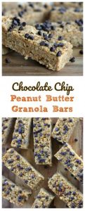No Bake Chewy Chocolate Chip Peanut Butter Granola Bars