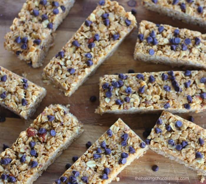 Chocolate Chip Peanut Butter Granola Bars