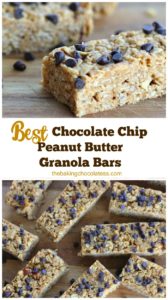 No Bake Chewy Chocolate Chip Peanut Butter Granola Bars