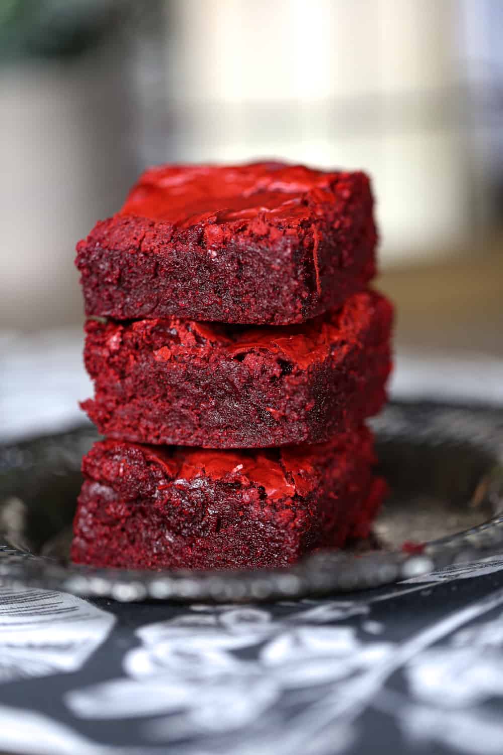 homemade red velvet brownies