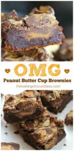 OMG Peanut Butter Cup Brownies