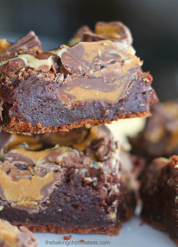 OMG Peanut Butter Cup Brownies