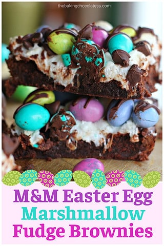 M&M Easter Egg Marshmallow Fudge Brownies