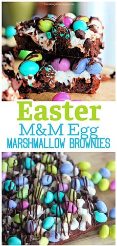 M&M Easter Egg Marshmallow Fudge Brownies