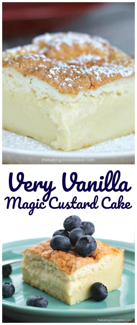 Very Vanilla Magic Custard Cake