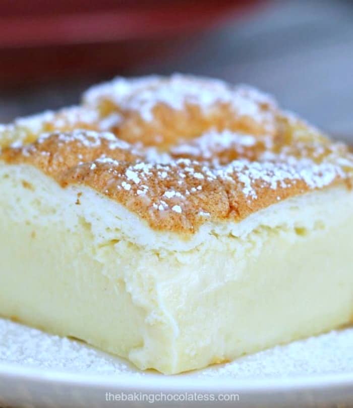 Very Vanilla Magic Custard Cake recipe desserts