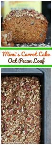Mimi's Carrot Cake Oat Pecan Loaf