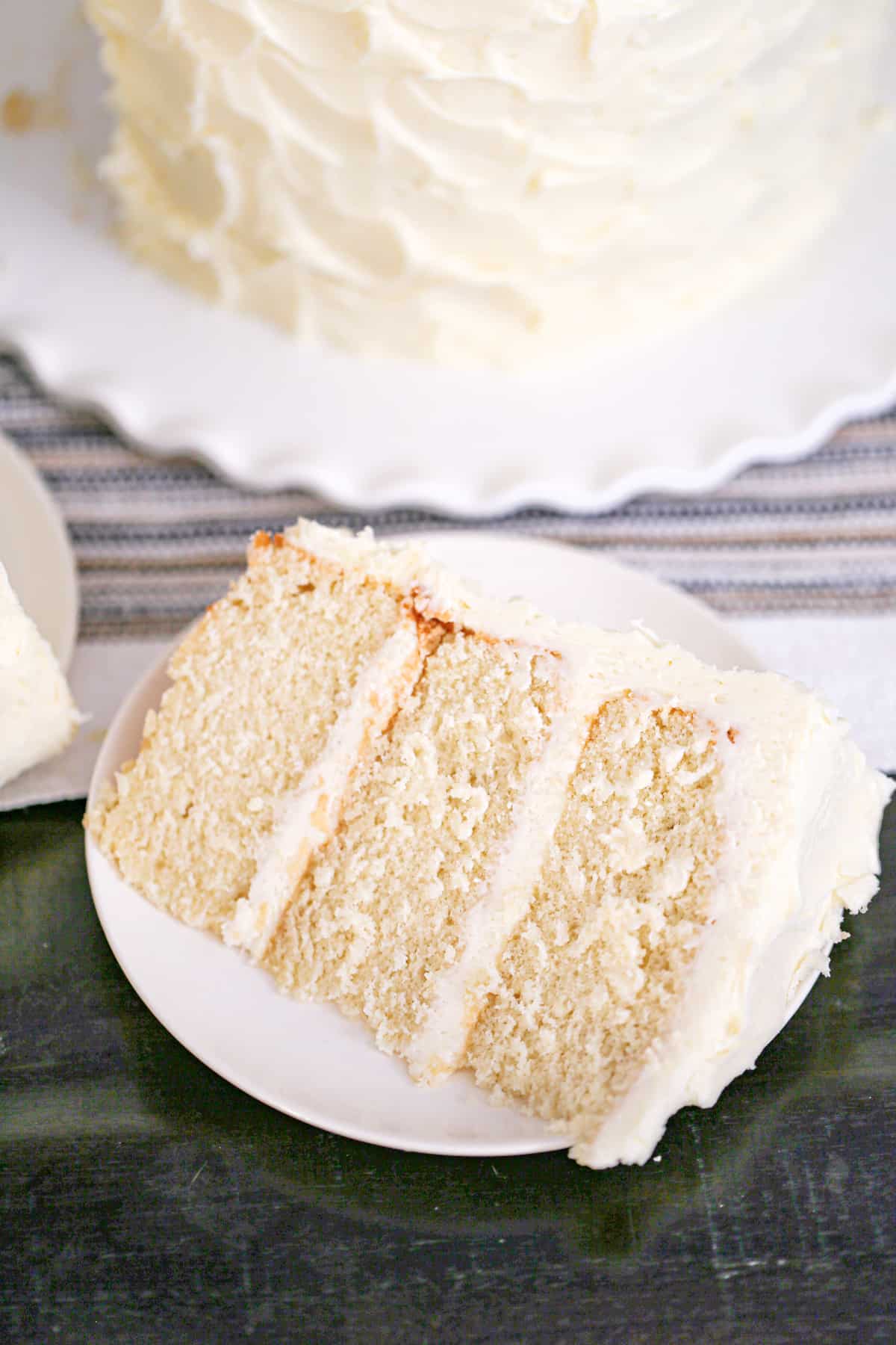 Super Moist Vanilla Cake with Vanilla Buttercream Frosting-image