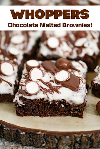Triple Chocolate Malted Whoppers Brownies