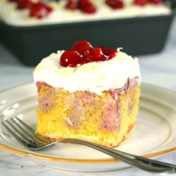 Very Cherry Cheesecake Poke Cake