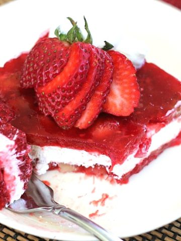Strawberry-Raspberry Jell-O Whipped Cheesecake Layered Salad
