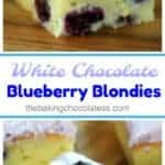 White Chocolate Blueberry Blondies