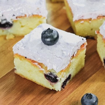 White Chocolate Blueberry Blondies