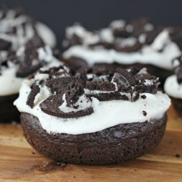 Fluffy Oreo Chocolate Cake Donuts
