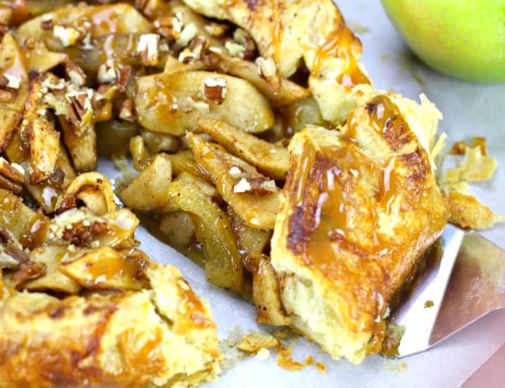 Easy Caramel Apple Puff Pastry Galette 