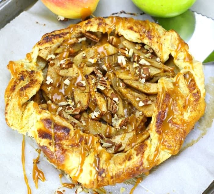 Easy Caramel Apple Puff Pastry Galette