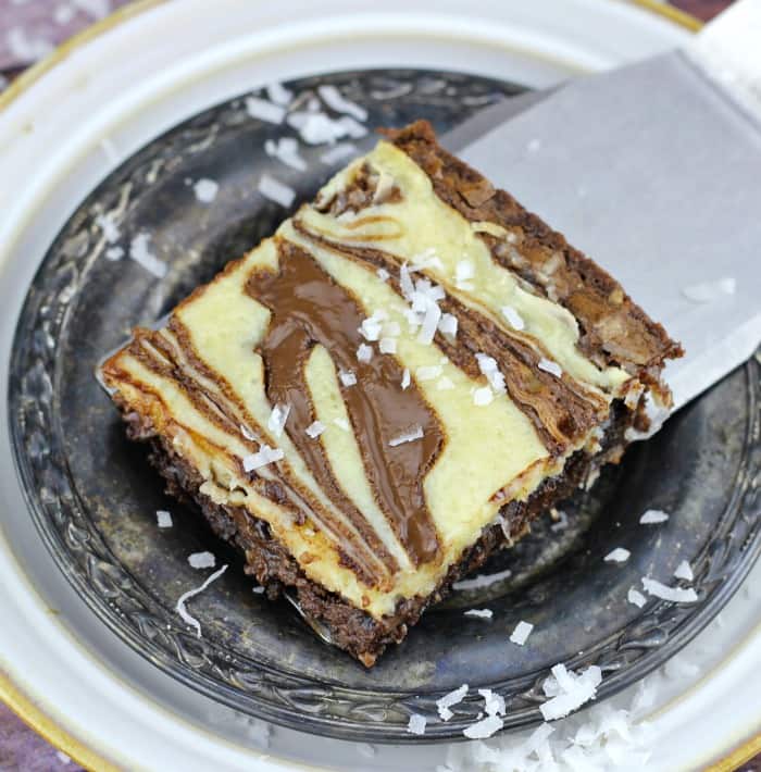 Nutella & Coconut Cheesecake Brownies