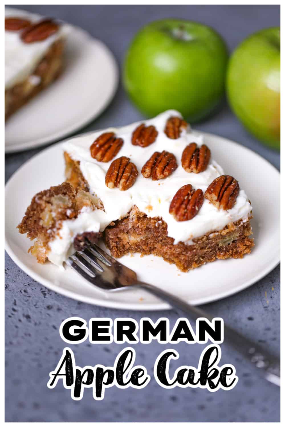 German Spiced Apple Cake recipe cream cheese frosting