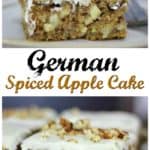 German Spiced Apple Cake with Cream Cheese Frosting