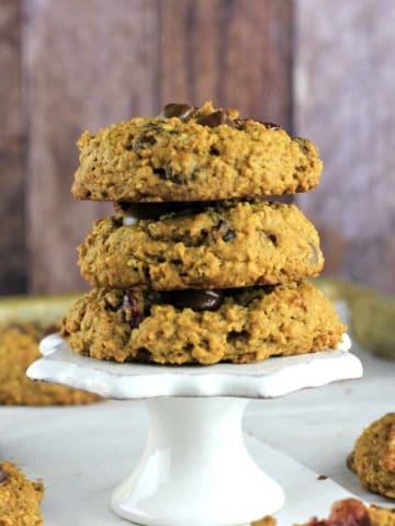 Hearty Pumpkin Chai Spiced Oatmeal Cookies (Chocolate Chips & Cranberries included)