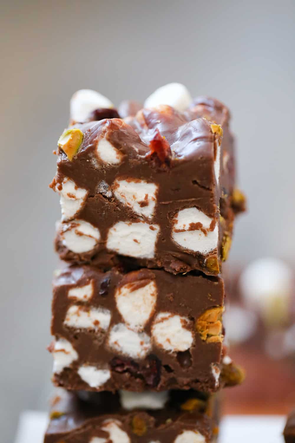 chocolate cherry fudge with marshmallows