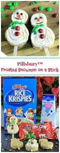 snowman rice krispie treats