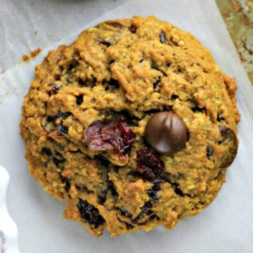Hearty Pumpkin Chai Spiced Oatmeal Cookies (Chocolate Chips & Cranberries included)