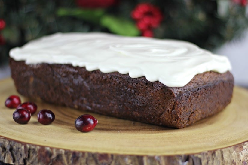 Copycat Starbucks Gingerbread Loaf recipe with Lemon Cream Cheese Buttercream Frosting