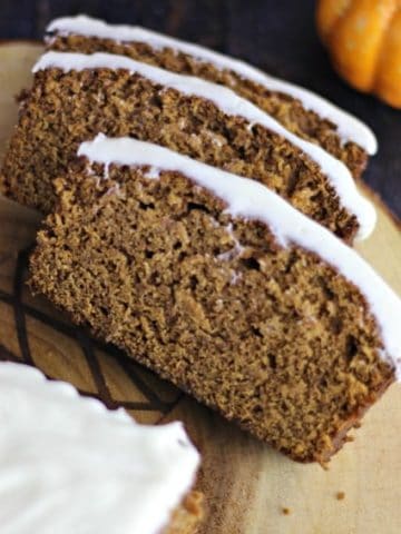 Starbuck's Gingerbread Loaf with Lemon Cream Cheese Buttercream Frosting