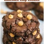 Double Chocolate Peanut Butter Chocolate Chip Cookies