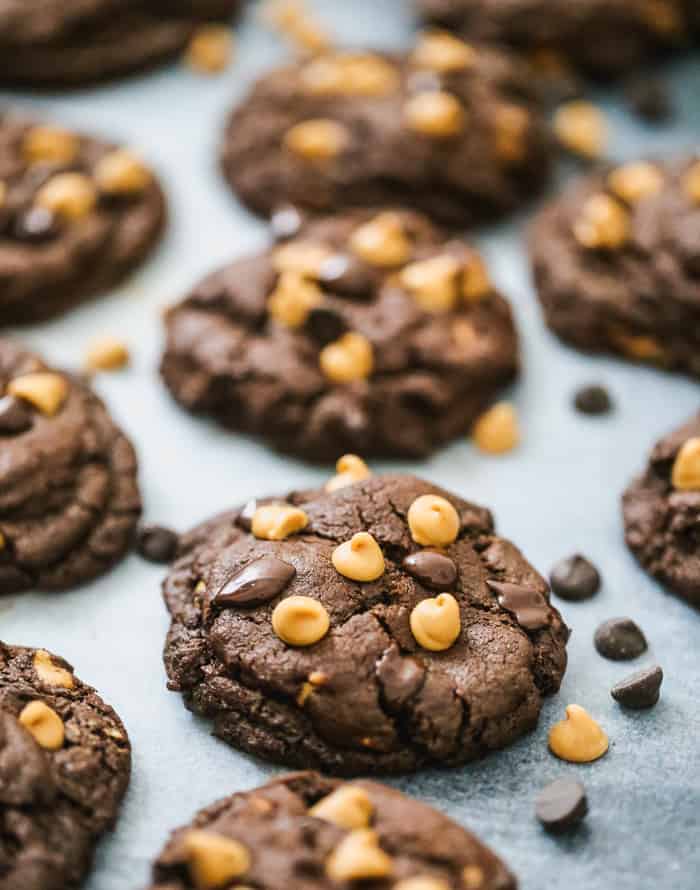 Double Chocolate Peanut Butter Chocolate Chip Cookies recipe easy