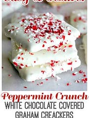 Peppermint Crunch White Chocolate Covered Graham Crackers
