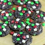 Christmas Peppermint Chunk M&M'S Fudge Cookies