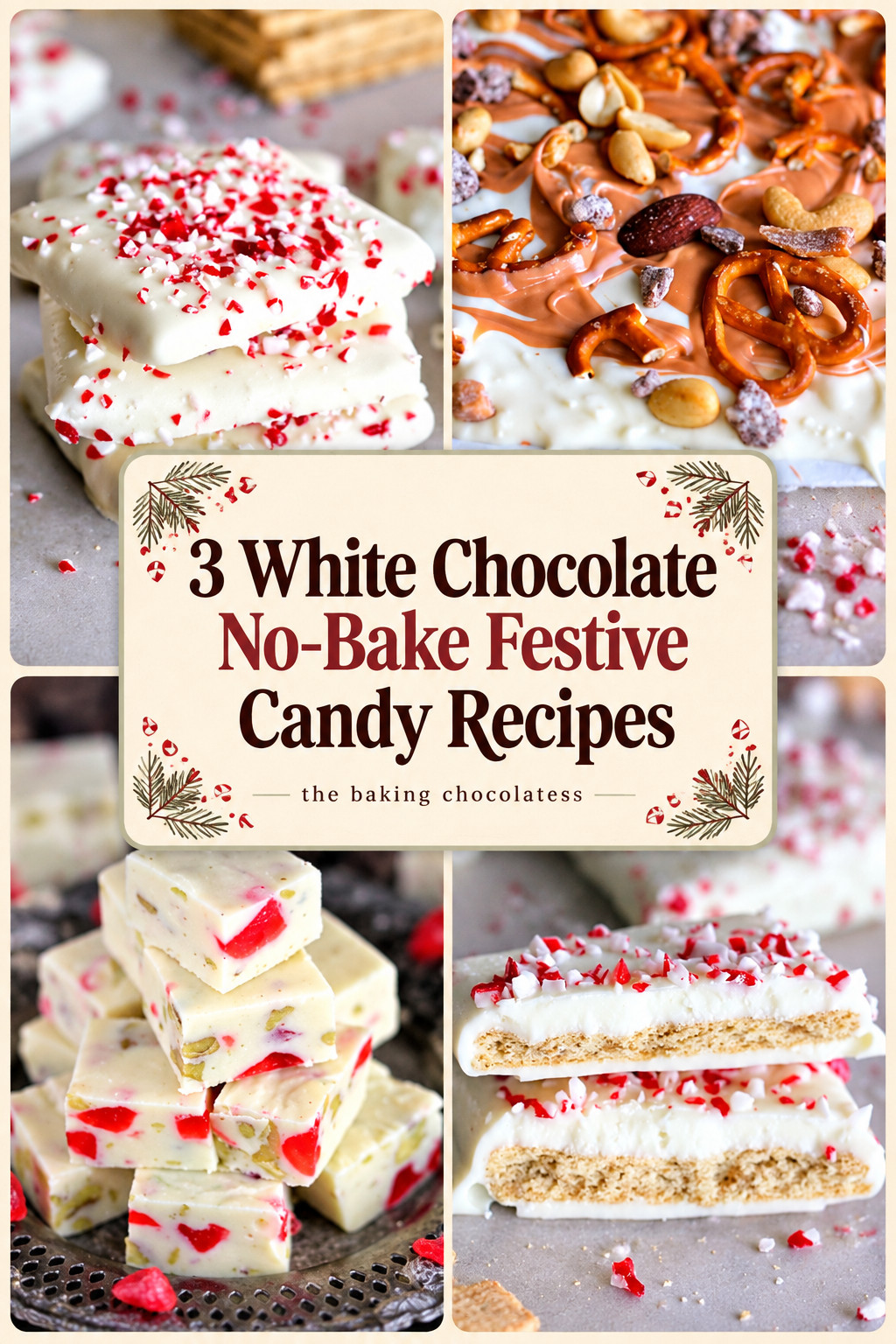 3 White Chocolate No Bake Festive Candy Recipes