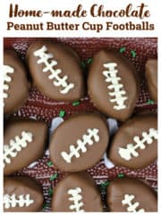 Home-made Chocolate Peanut Butter Cup Footballs