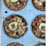 Healthy Baked Strawberry Banana Chocolate Chip Oatmeal Cups