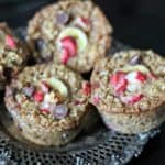 Healthy Baked Strawberry Banana Chocolate Chip Oatmeal Cups