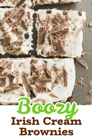 Boozy Irish Cream Brownies