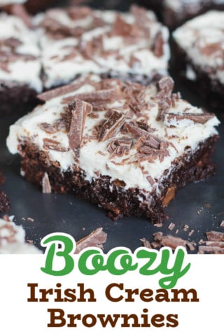 Boozy Irish Cream Brownies