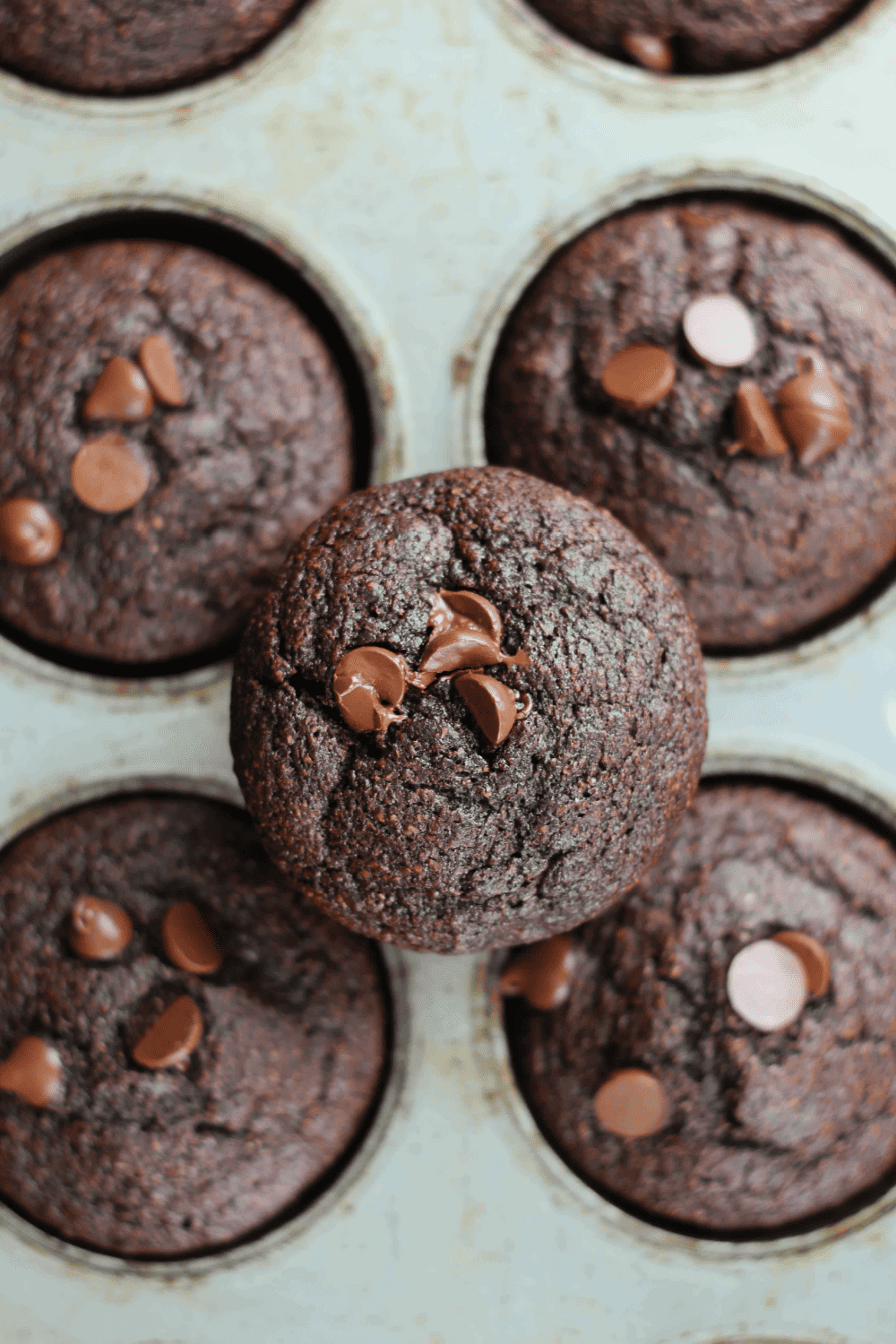 Super Healthy Fudgy Double Chocolate Muffins recipe