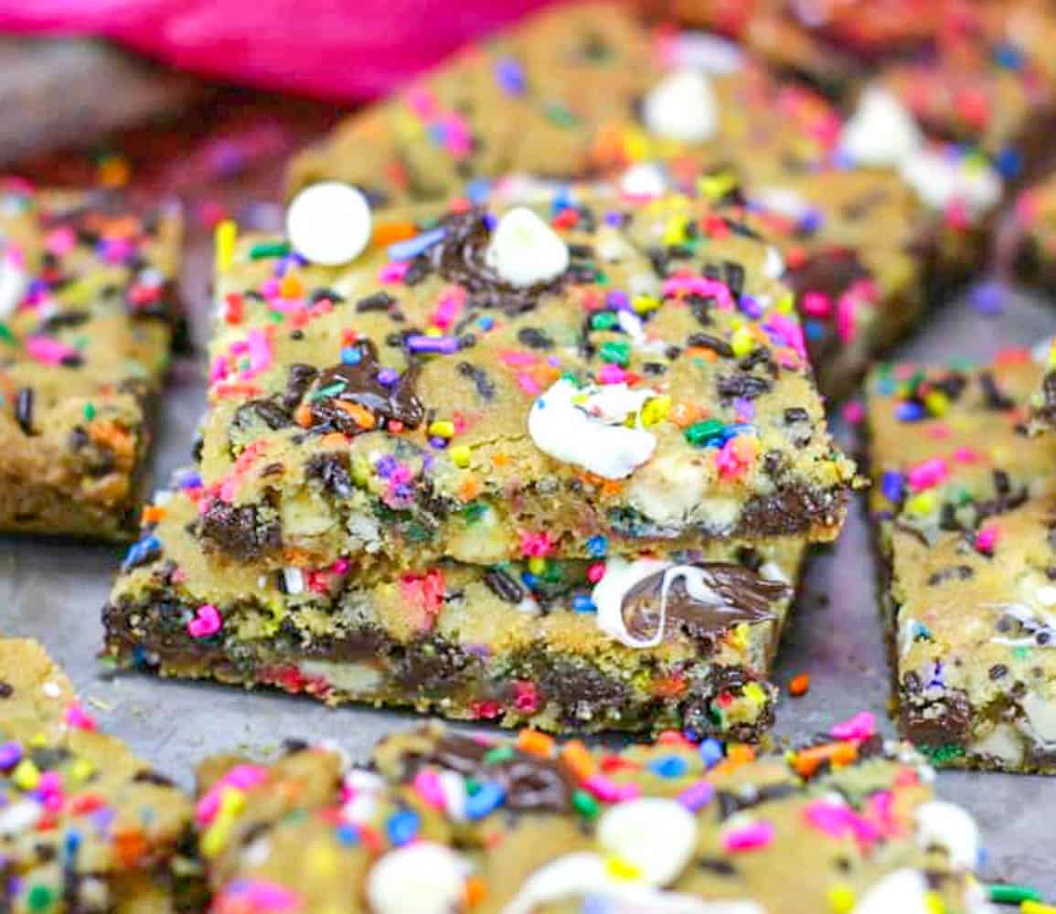 Funfetti Chocolate Chip Cookie Bars