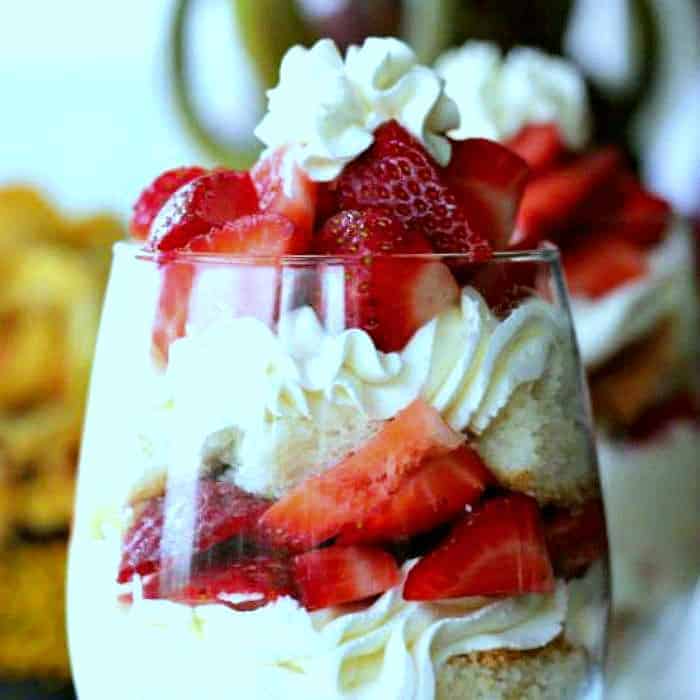 Strawberry Explosion Cheesecake Trifle Desserts - desserts for mothers day, 4TH of July