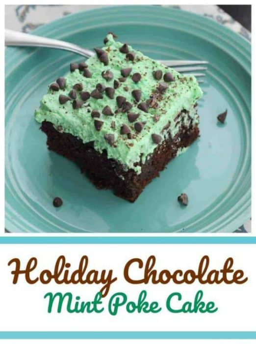 Holiday Chocolate Mint Poke Cake recipe