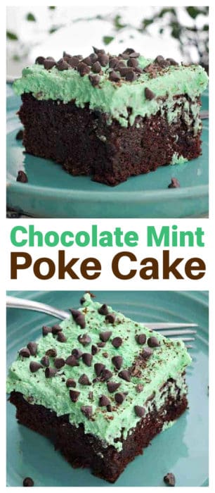 Holiday Chocolate Mint Poke Cake recipe