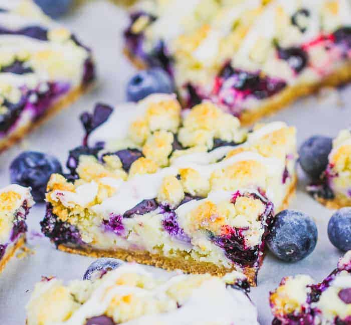 Blueberry & Cream Crumble Bars recipe