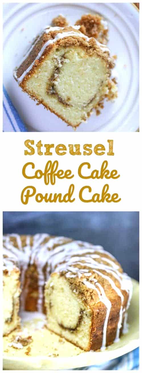 Enjoy this Southern old-fashioned tender, buttery coffee cake and pound cake with family and friends for special weekends and brunches! Feeds a crowd, looks elegant and tastes like heaven! #coffeecake #brunch #mothersday #holidays #poundcake