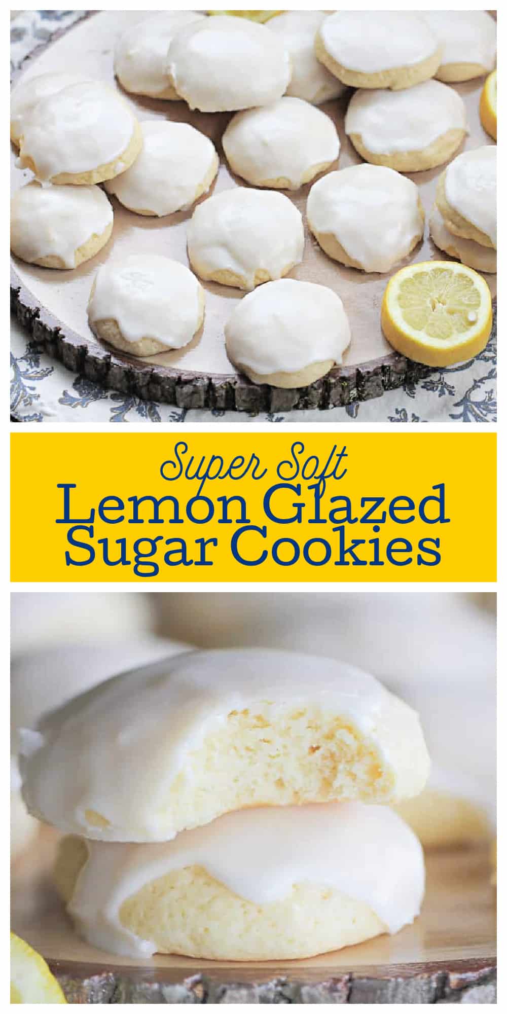 Super Soft Lemon Glazed Sugar Cookies