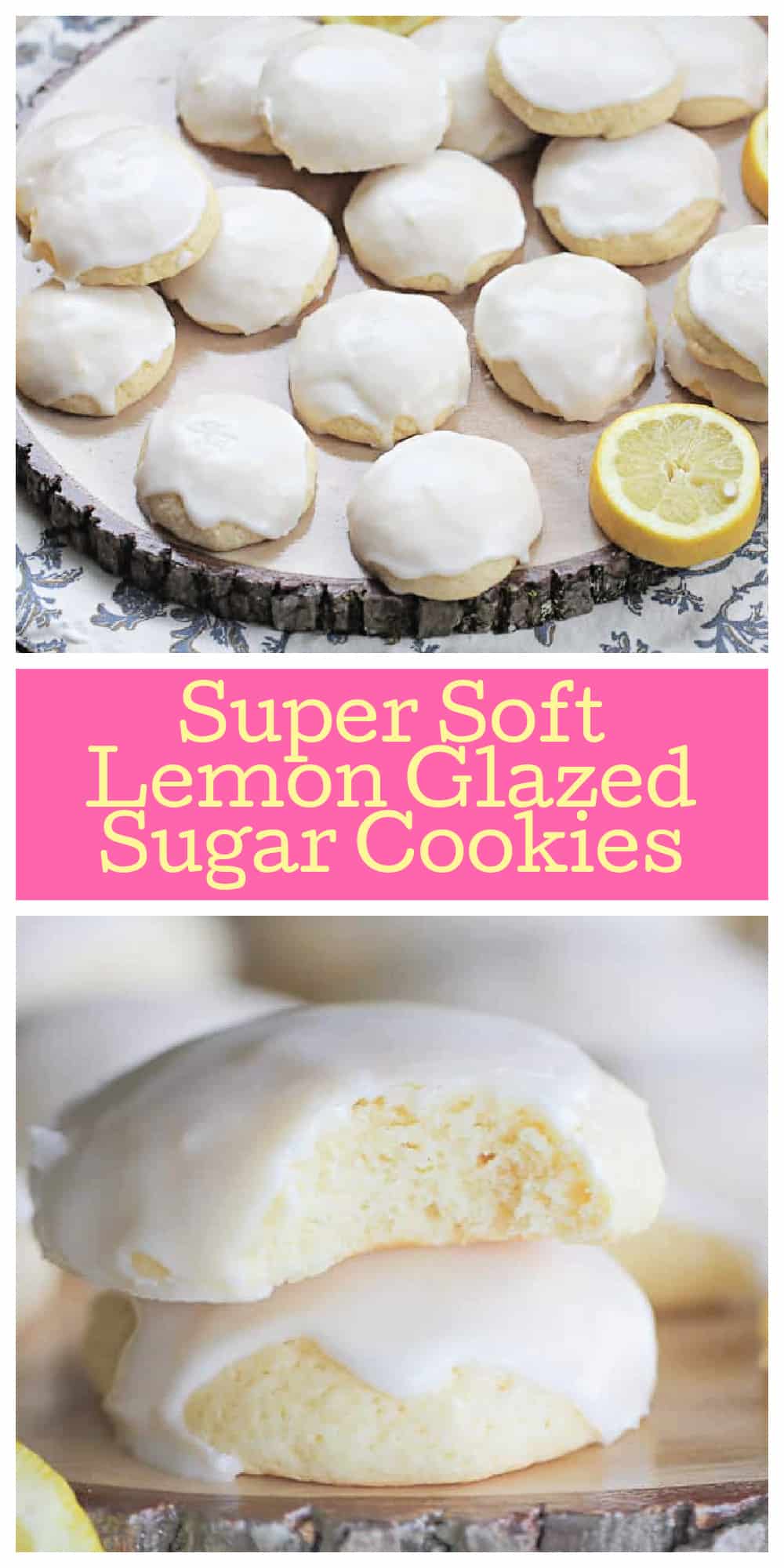 Super Soft Lemon Glazed Sugar Cookies
