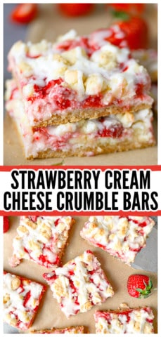Strawberry Cream Cheese Crumble Bars